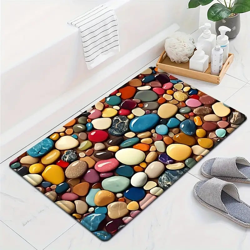 Floral Patterned Welcome Mat Kalsten