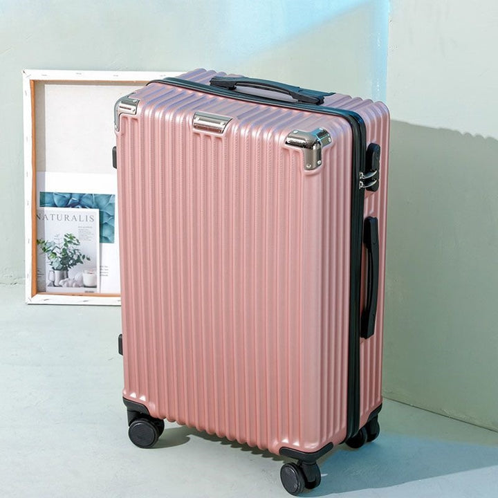 Hard shell suitcase with 360-degree wheel system and integrated safety feature Kalsten