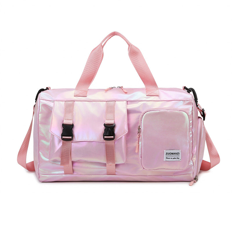 Iridescent Multi-Pocket Sports Duffle Bag Kalsten