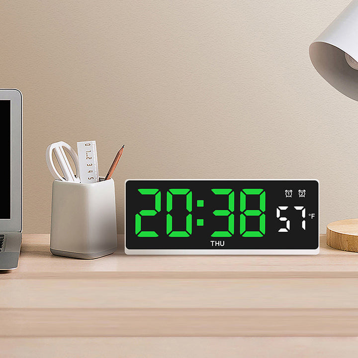 Digital alarm clock with large LED display and weather forecast Kalsten