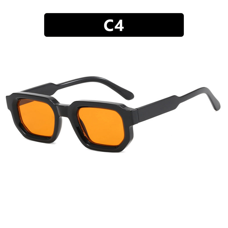 Women's fashionable rectangular sunglasses in a trendy design with clear accents Kalsten