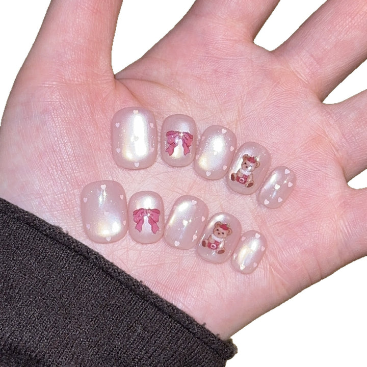 Artificial Nail Art Tips with Romantic Designs Kalsten