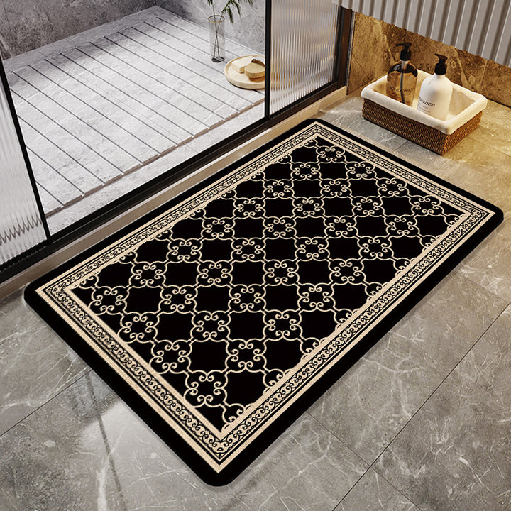 Elegant Geometric Pattern Bath Mat Kalsten