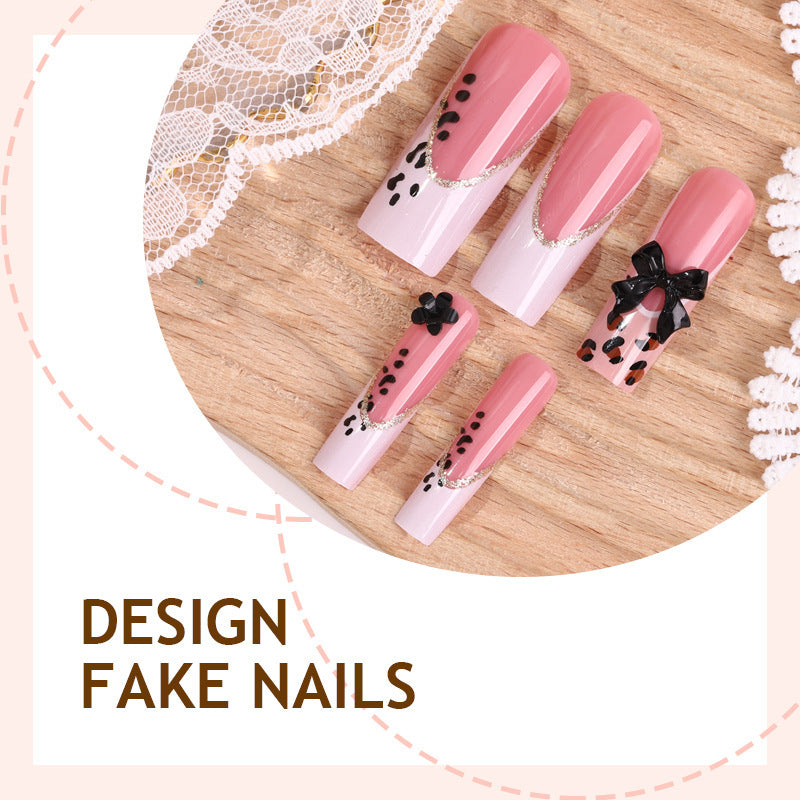 Acrylic nail set with glamorous accents and 3D details Kalsten