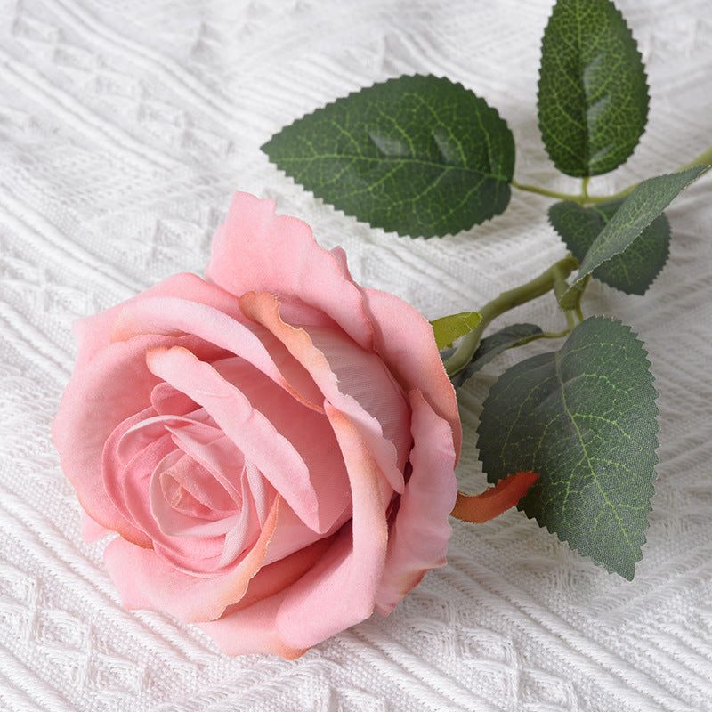 Realistic Silk Rose Decoration