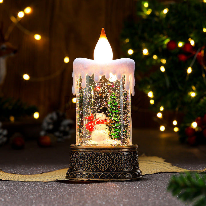 LED Illuminated Snow Globe Candle Decoration Kalsten
