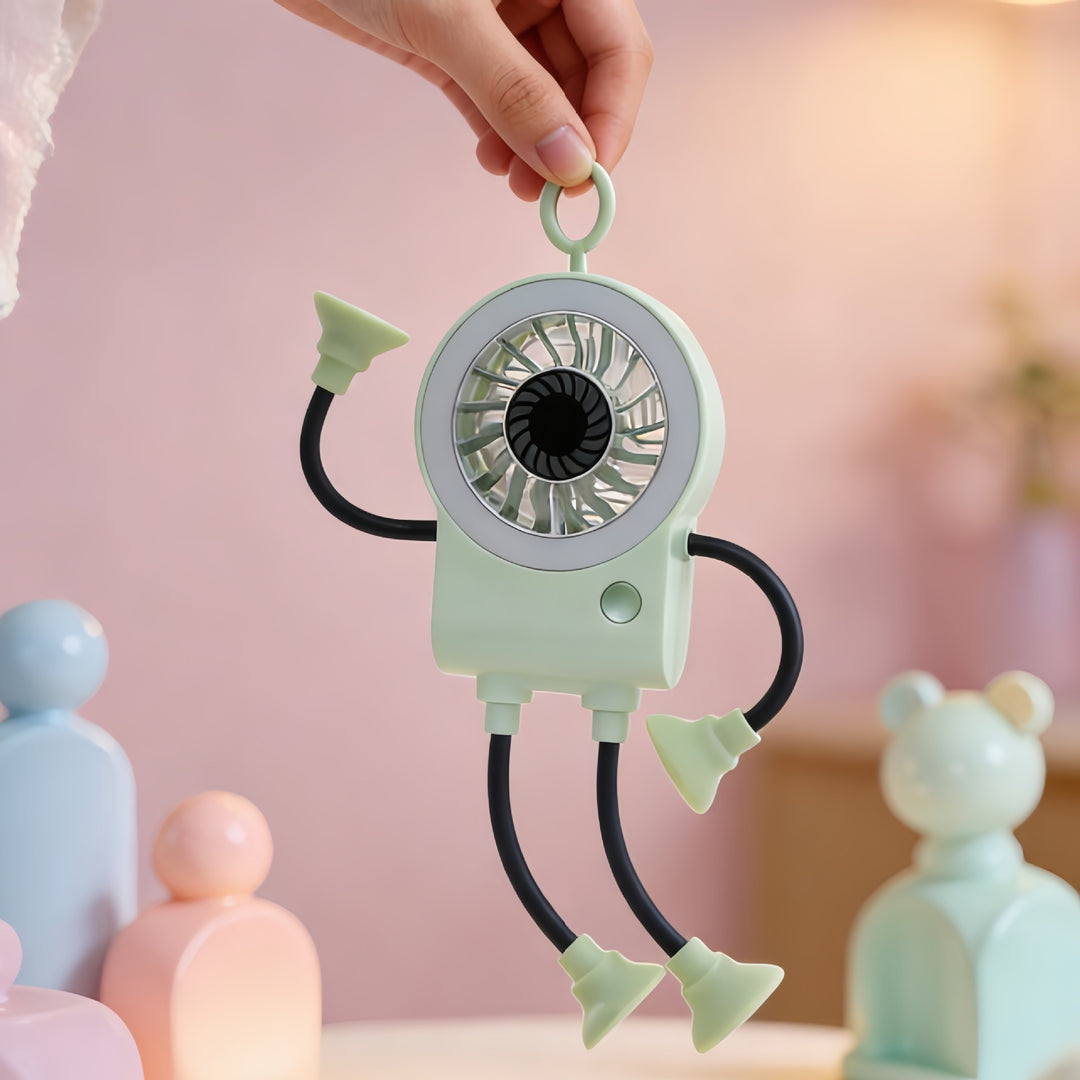 Ladies creative table fan with LED light and ergonomic design Kalsten