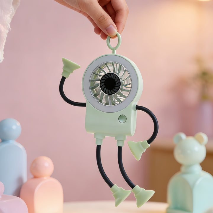 Ladies creative table fan with LED light and ergonomic design Kalsten
