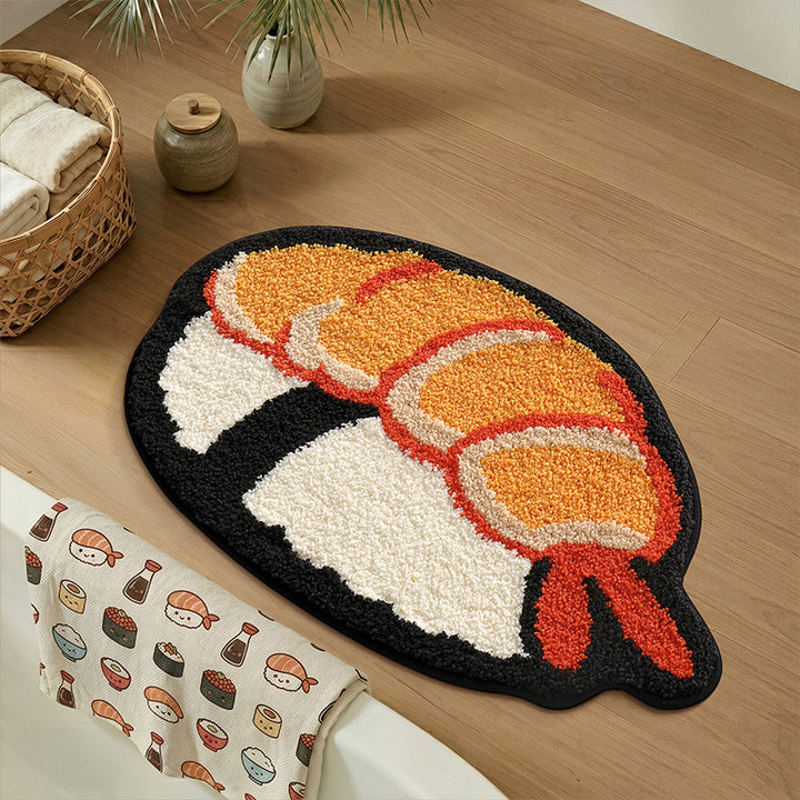 Sushi-Shaped Plush Bath Mat Kalsten
