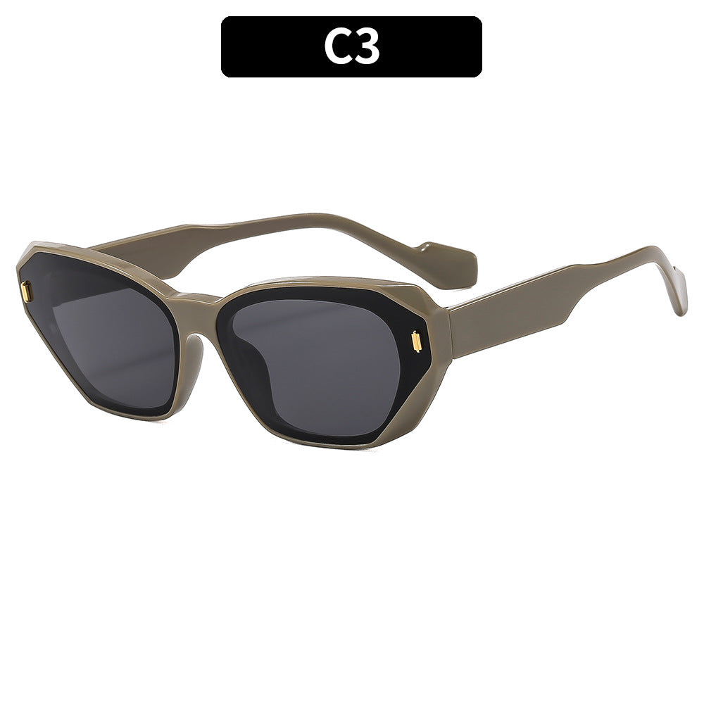 Futuristic Hexagonal Frame Sunglasses