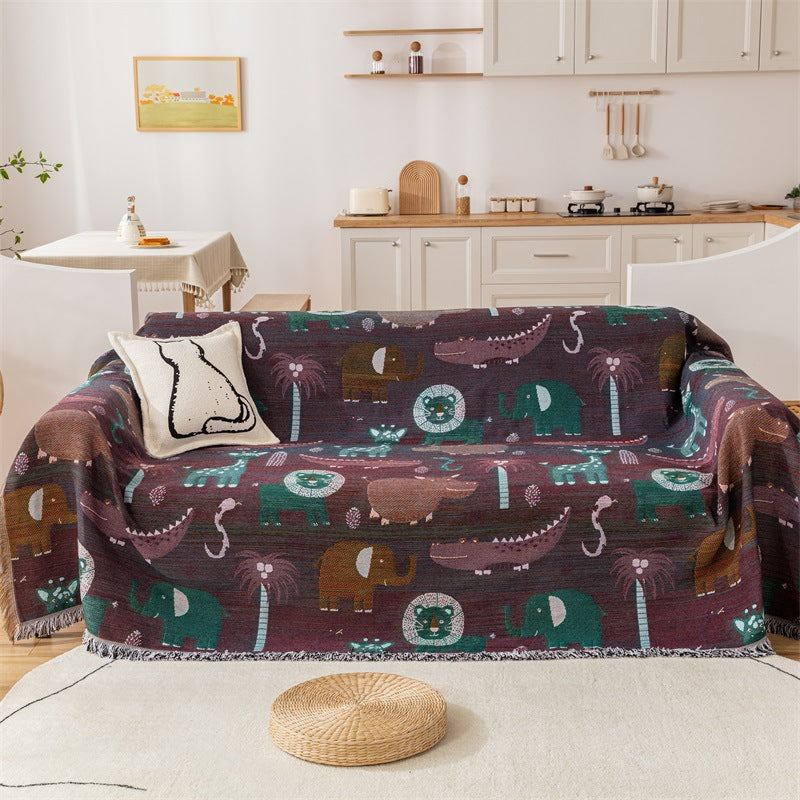 Animal-Themed Decorative Throw Blanket