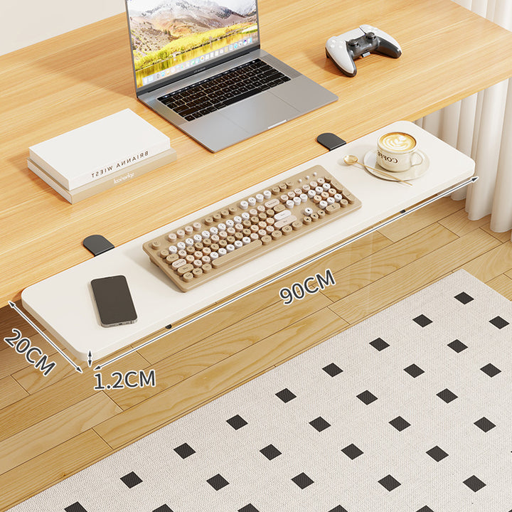Clip-On Bamboo Folding Cup and Snack Side Table with Adjustable Swivel Clamp