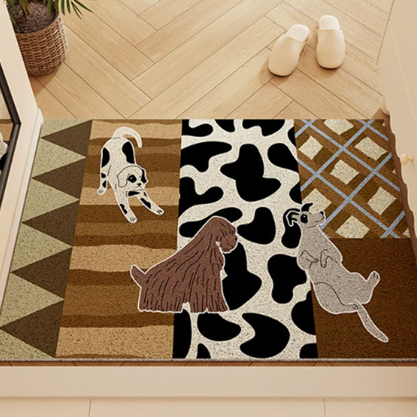 Artistic Cat-Themed Area Mat