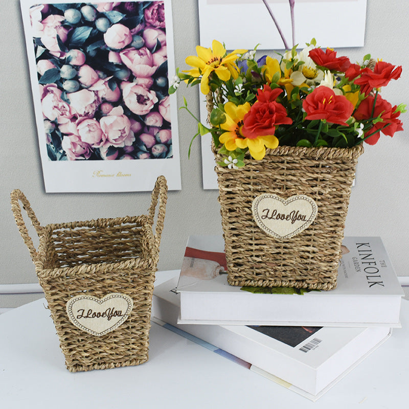 Handcrafted Natural Woven Storage Basket Kalsten