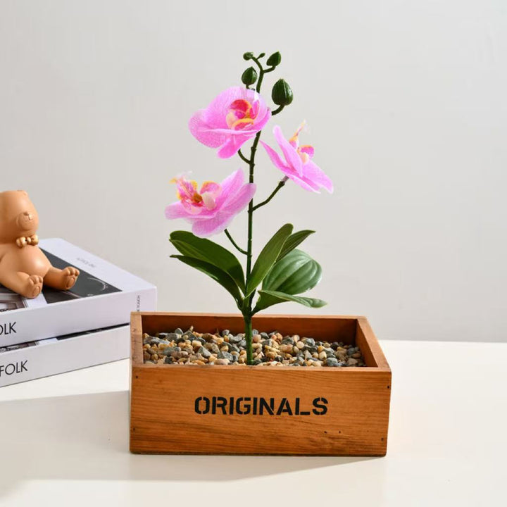 Elegant Artificial Orchid Arrangement for Tabletop Decor