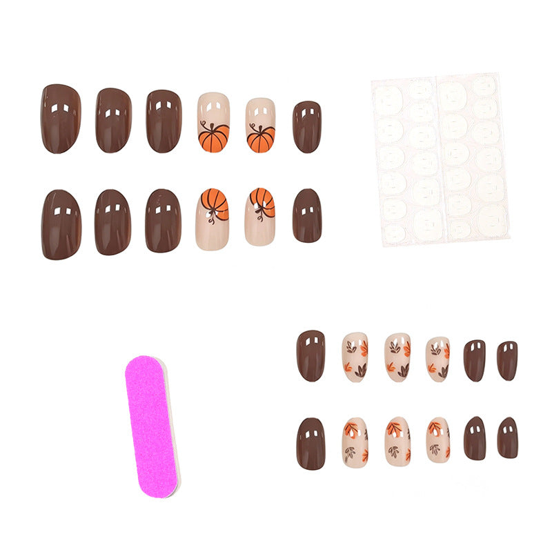 Autumn-Themed Nail Art Enhancements Kalsten