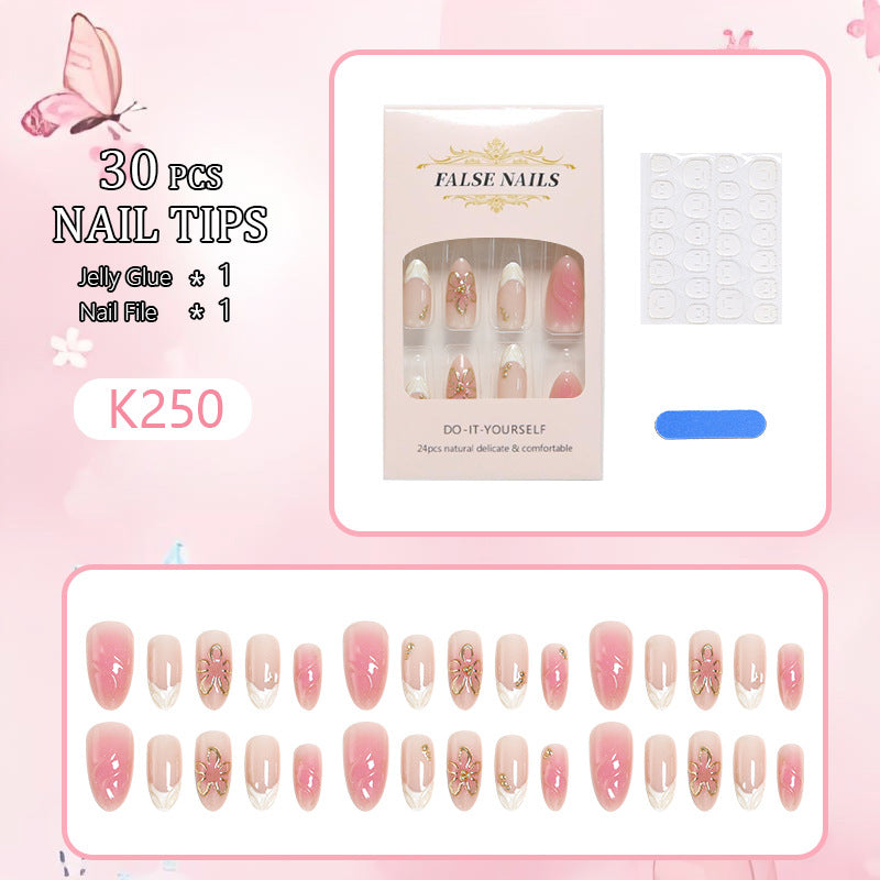 Artificial nails with delicate floral design Kalsten