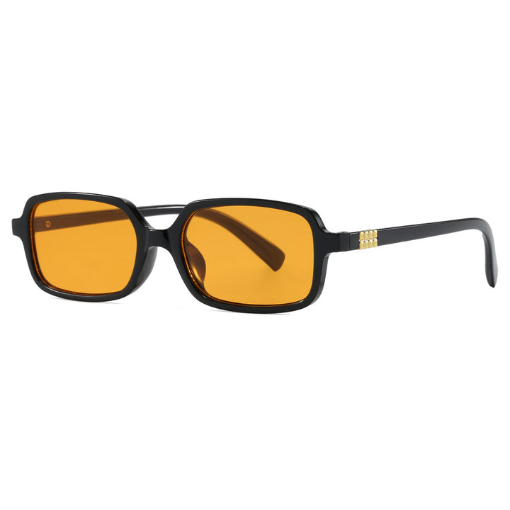Women's fashionable square glasses with elegant plastic frame and gold accents Kalsten