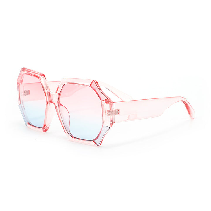Ladies fashionable sunglasses with faceted frame Kalsten