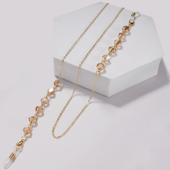 Elegant Crystal-Studded Eyewear Chain Kalsten