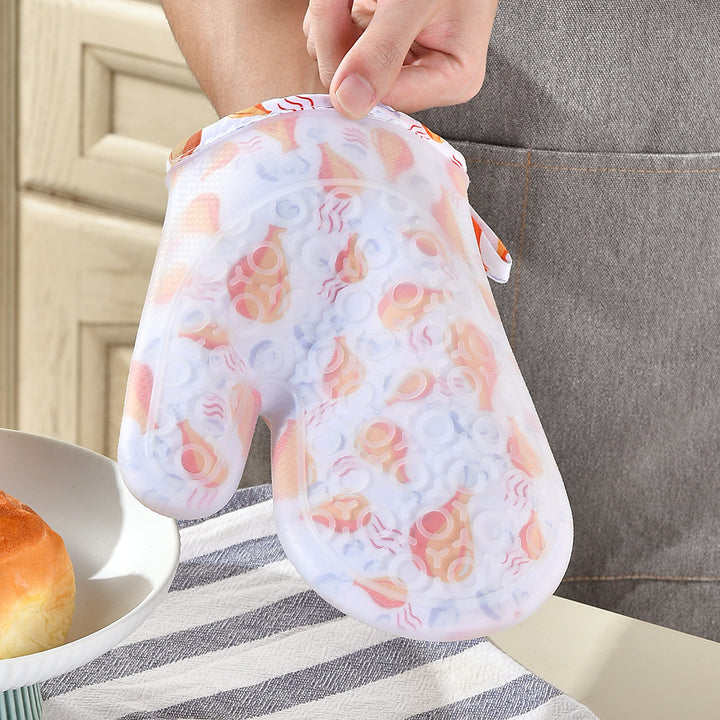Heat-resistant silicone oven mitts with non-slip surface Kalsten