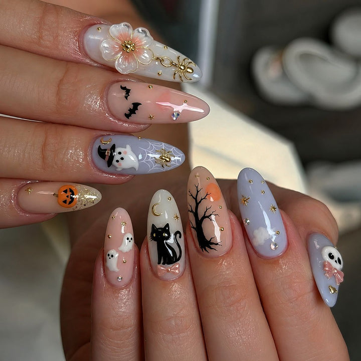 Halloween-Themed Press-On Nail Art Set Kalsten 1788495348