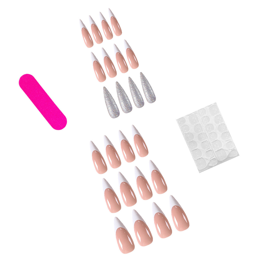 Elegant rhinestone lace artificial nails Kalsten