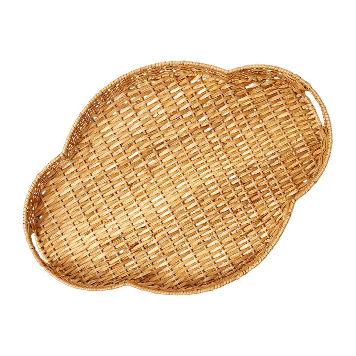 Decorative serving tray made of woven material Kalsten