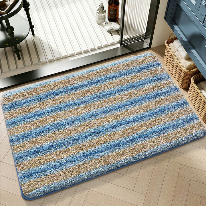 Plush Textured Zigzag Bath Mat Kalsten