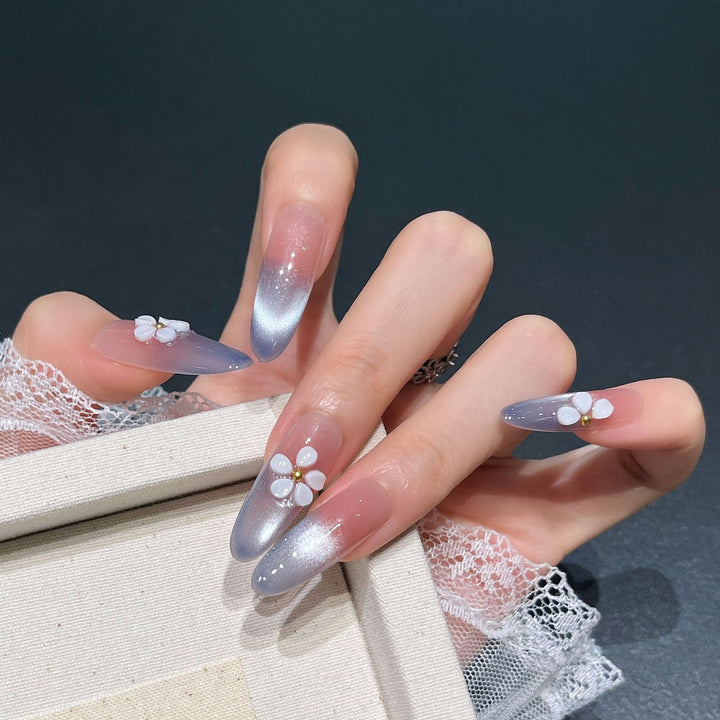 Elegant Floral 3D Press-On Nail Extensions Kalsten