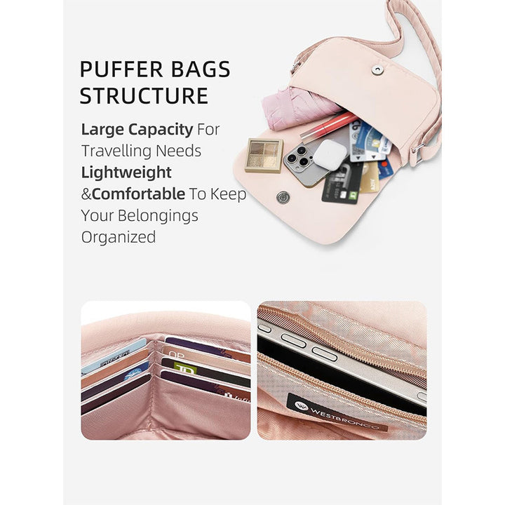 Fashionable Crossbody Bag with Quilted Surface Kalsten