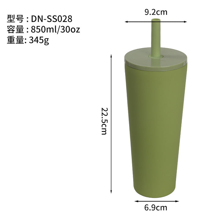 Unisex High-Quality Drinking Cup with Integrated Straw Kalsten