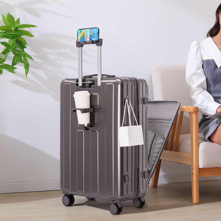 Unisex Smart Hardshell Luggage with Integrated Charging Station Kalsten