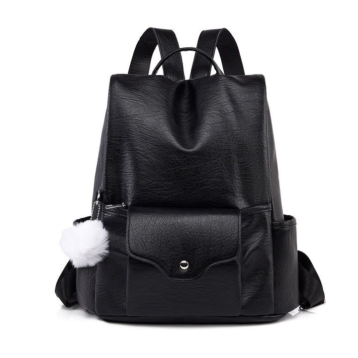 Versatile Casual Faux Leather Backpack