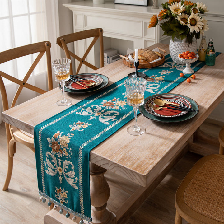 Decorative Embroidered Table Runner
