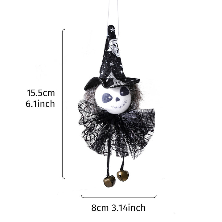 Halloween hair clip with cat face, witch hat and bell