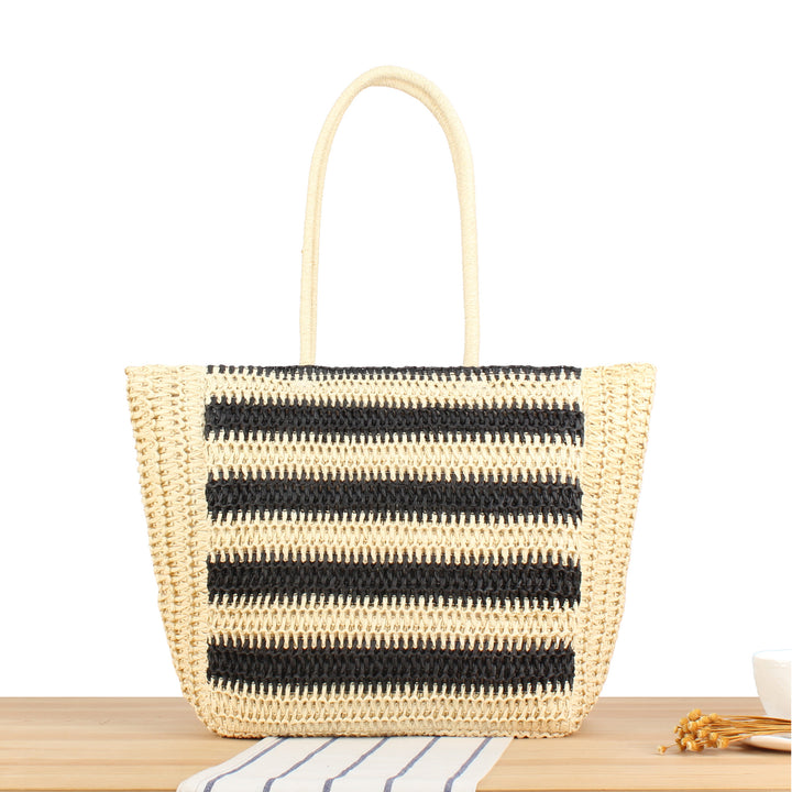 Spacious Beach Shoulder Bag Made of Hand-Woven Material Kalsten