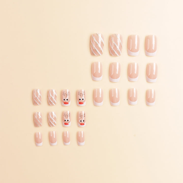 Festive Themed Character Press-On Nail Art Kalsten
