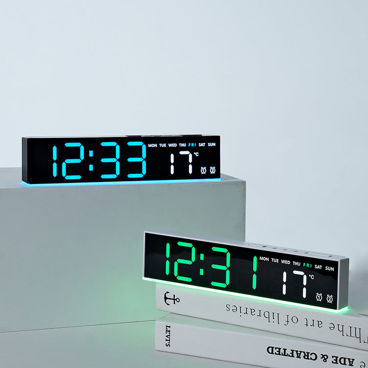 Digital clock with large LED display and temperature display Kalsten
