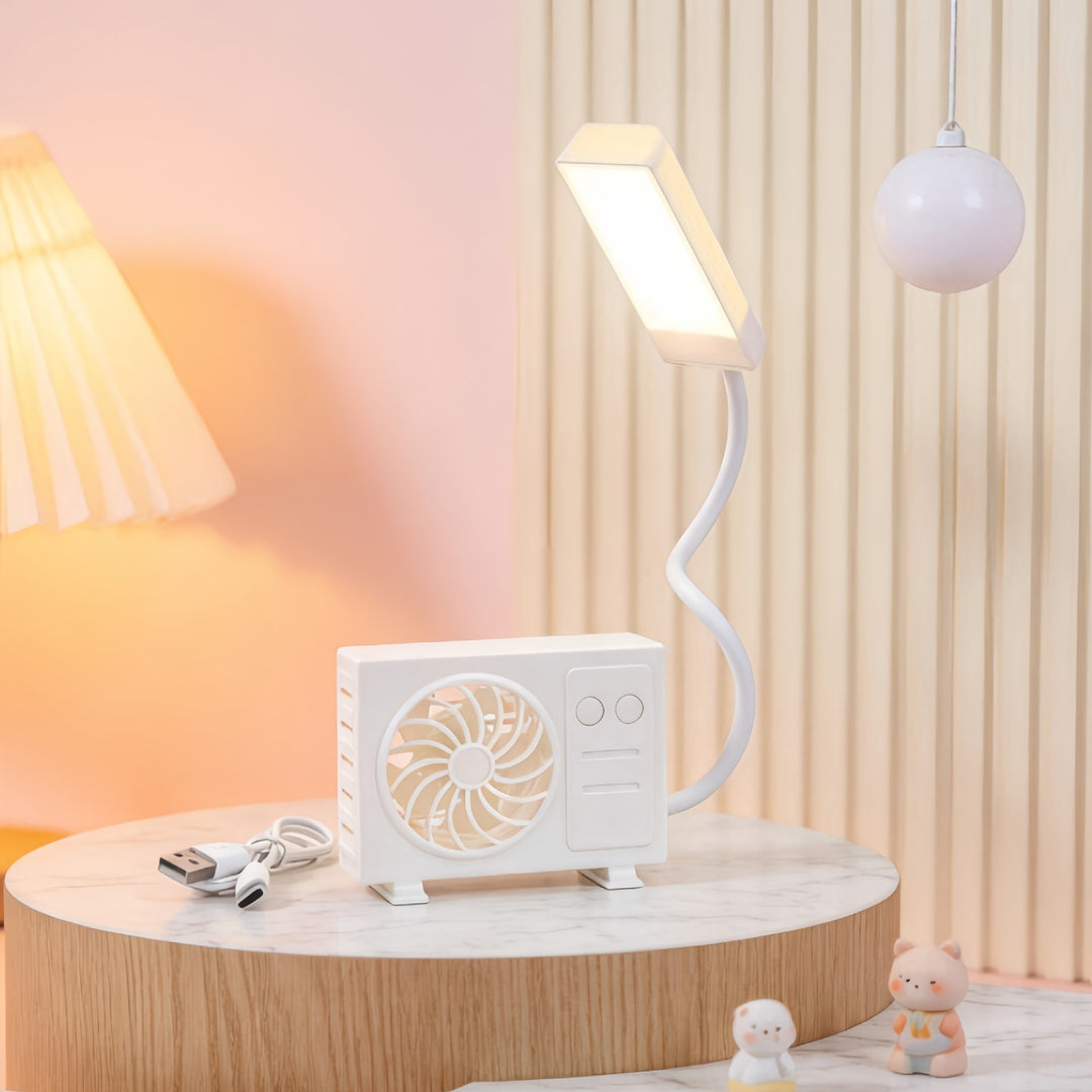 Women's table lamp with integrated USB fan Kalsten