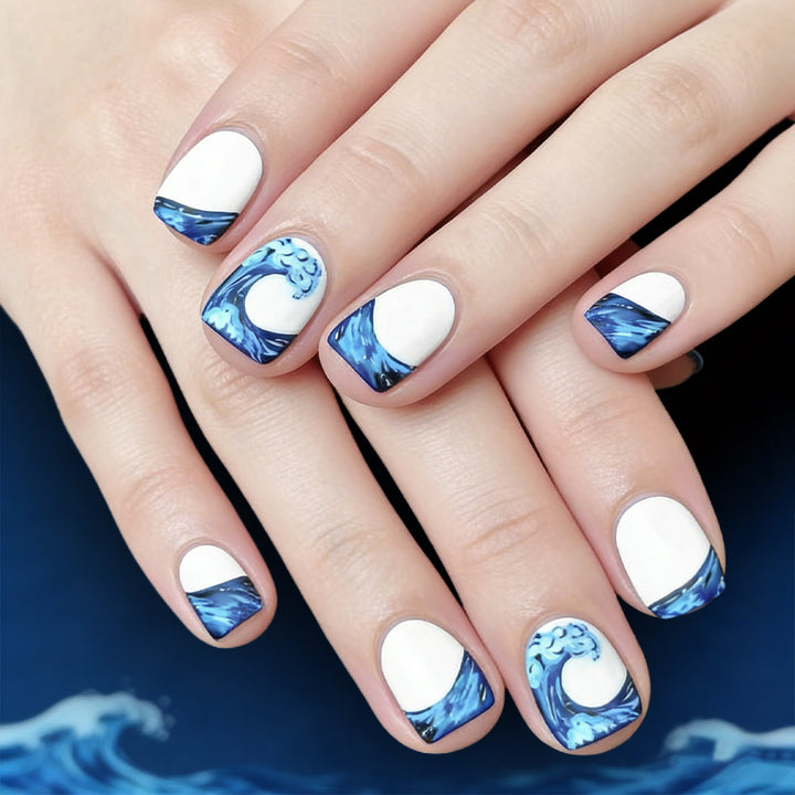 Artistic Ocean Wave Nail Art Set Kalsten