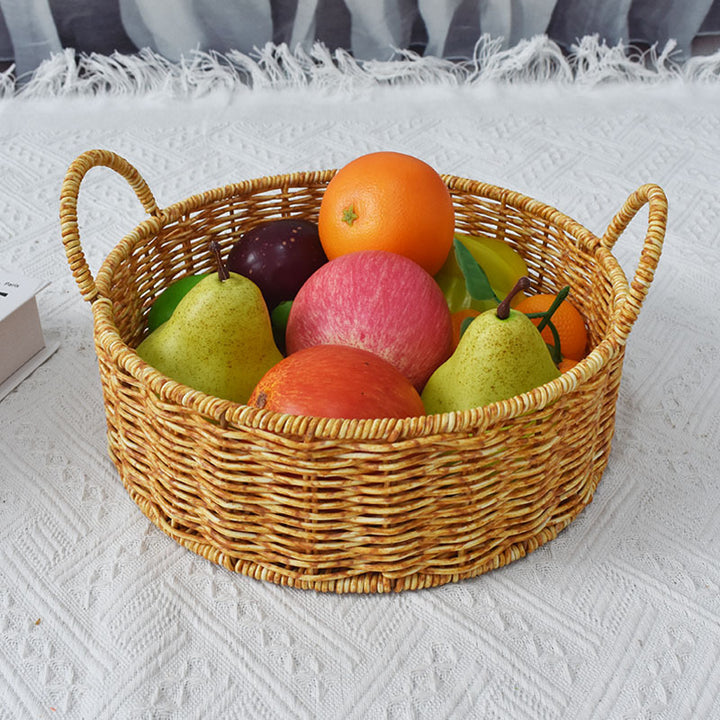 Handwoven Natural Rattan Storage Baskets Set Kalsten