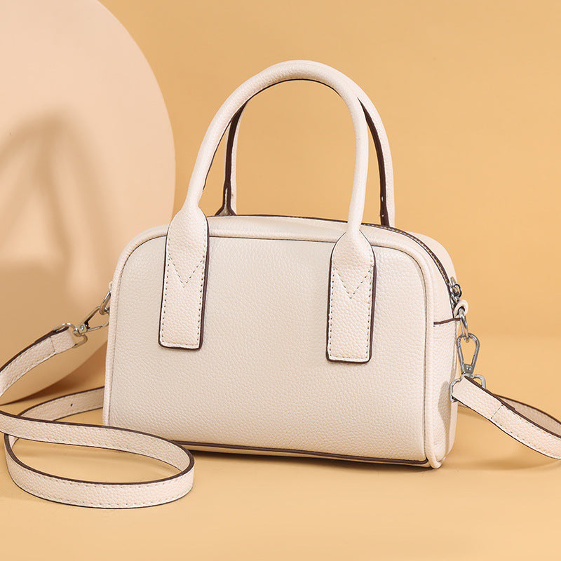 Textured Leather Mini Handheld Satchel Kalsten