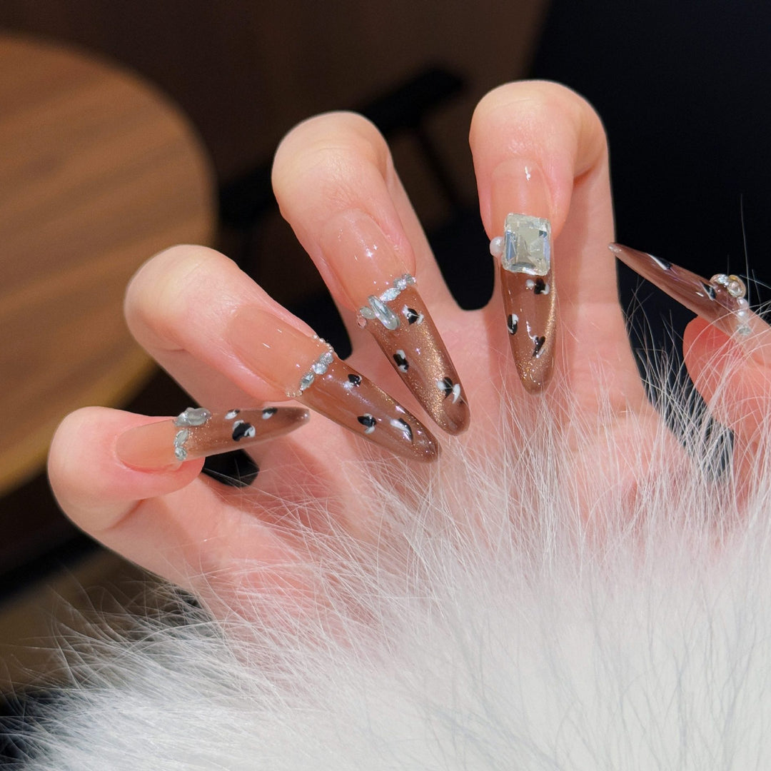 Decorative Stiletto Press-On Nail Extensions Kalsten