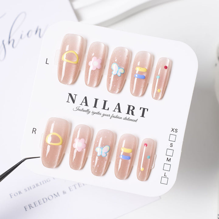 Press-On Nail Art Set with Elegant Leopard Design Kalsten