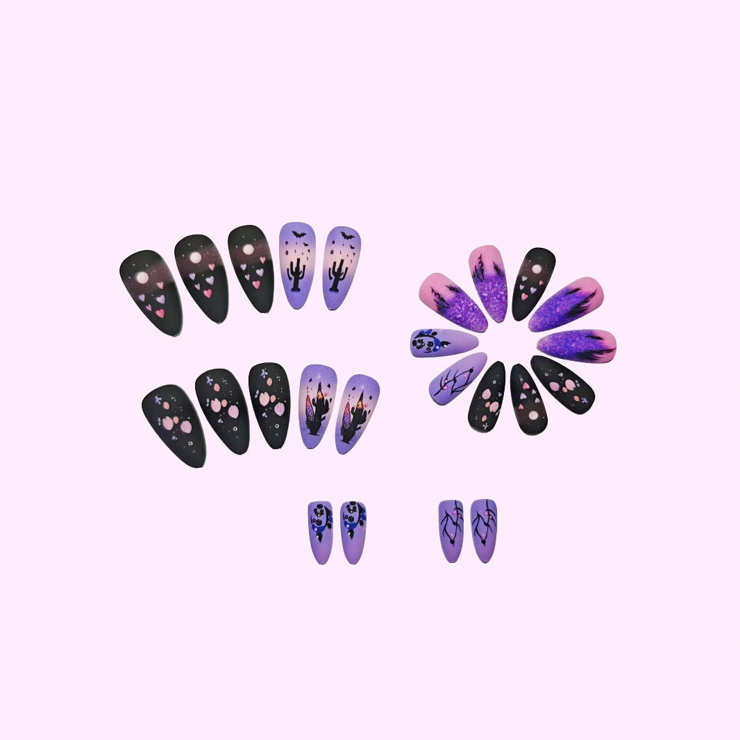 Gothic Desert Scene Nail Art Set