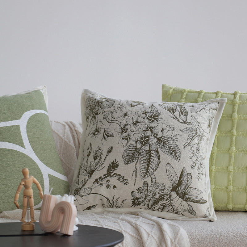 Patterned decorative cushion with textured chenille surface Kalsten