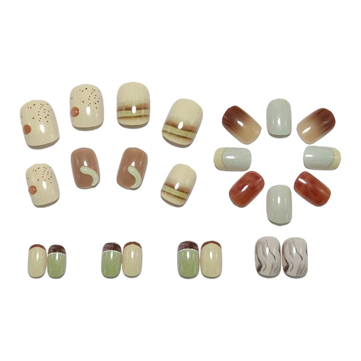 Artificial nails in elegant marble design Kalsten