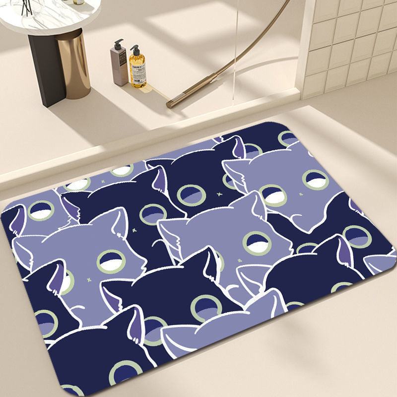 Cute Cat Design Bath Mat Kalsten