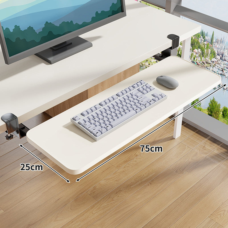 Under-Desk Sliding Ergonomic Keyboard and Mouse Tray with Clamp Mount